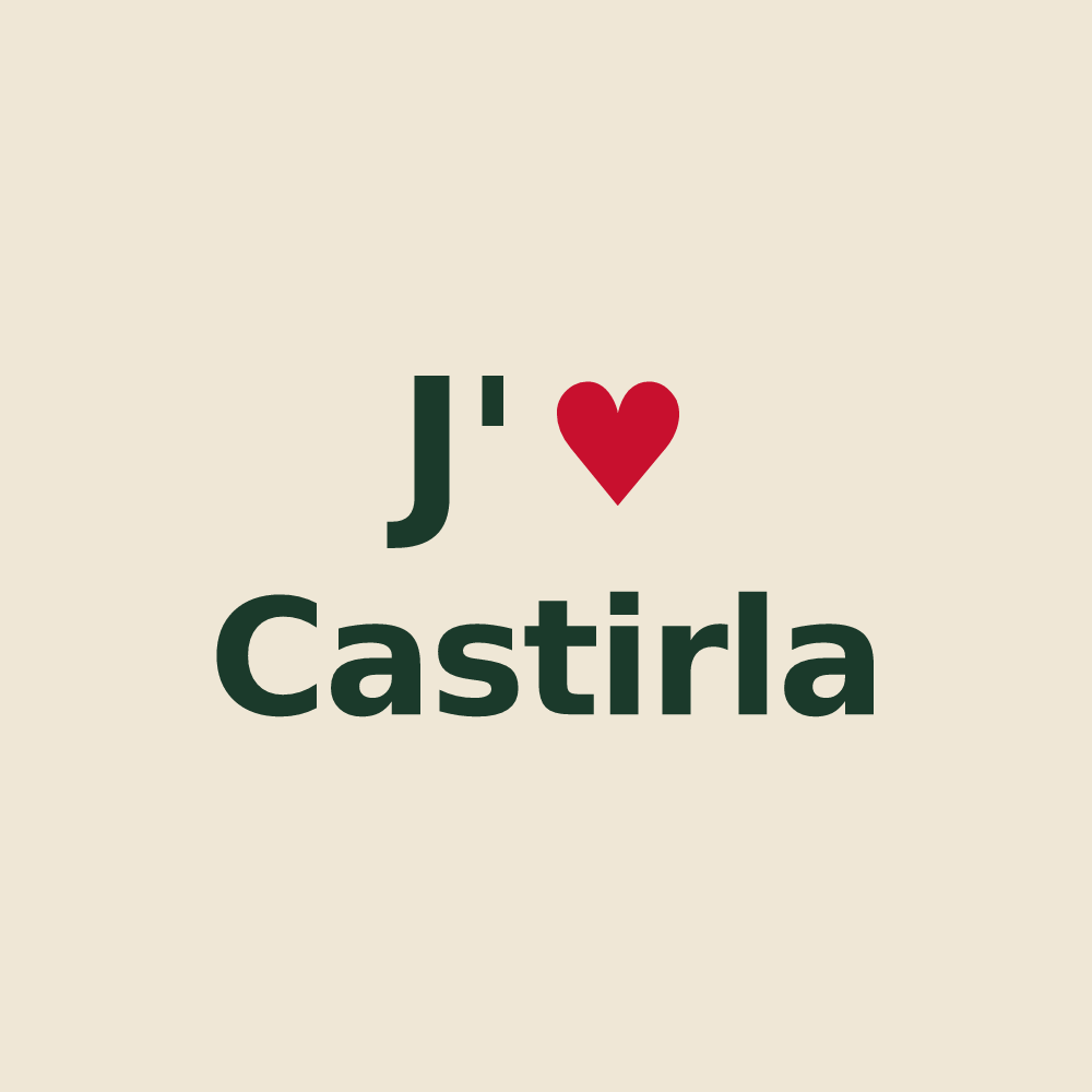 Tote bag personnalisé Castirla — design J'aime Castirla