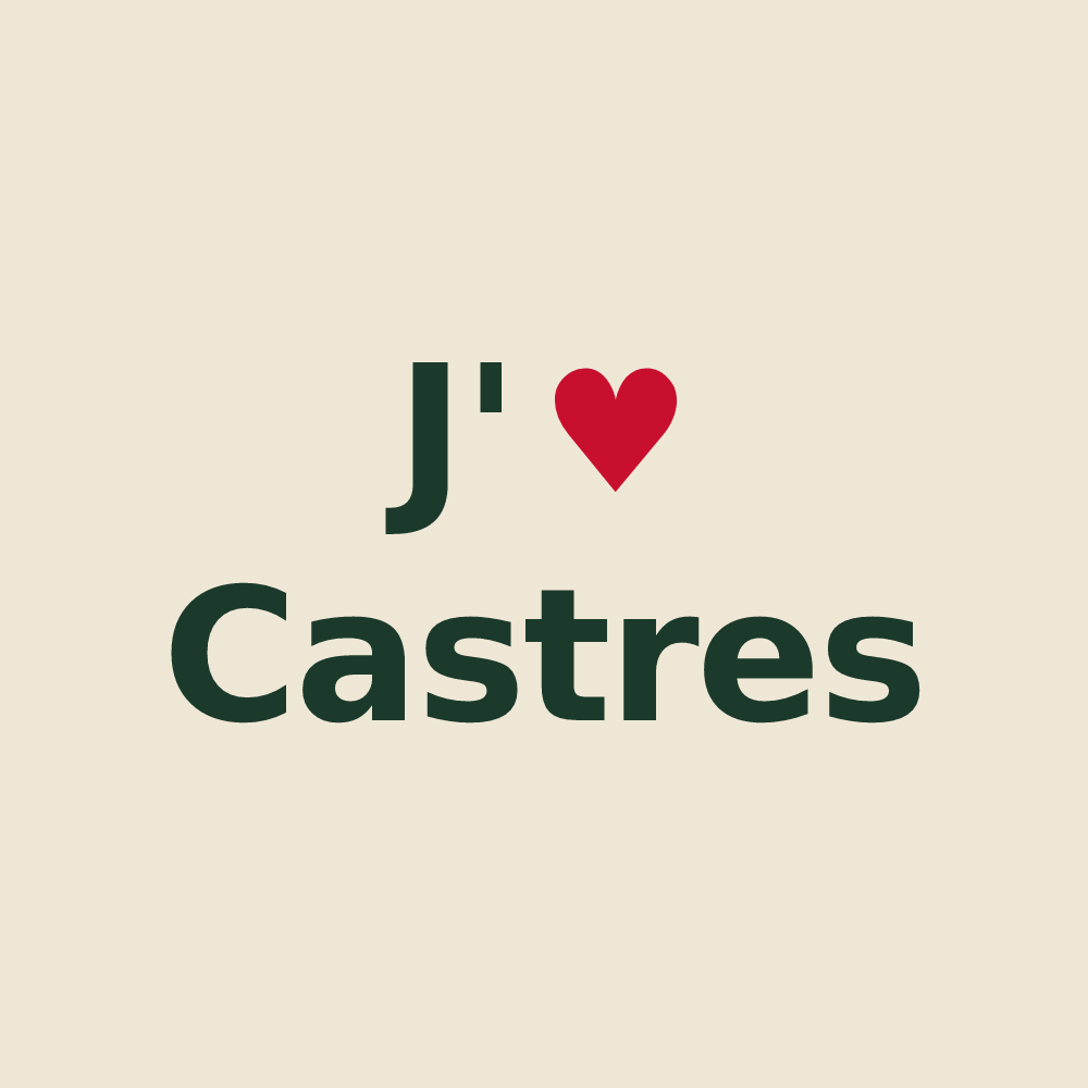 Tote bag personnalisé Castres — design J'aime Castres