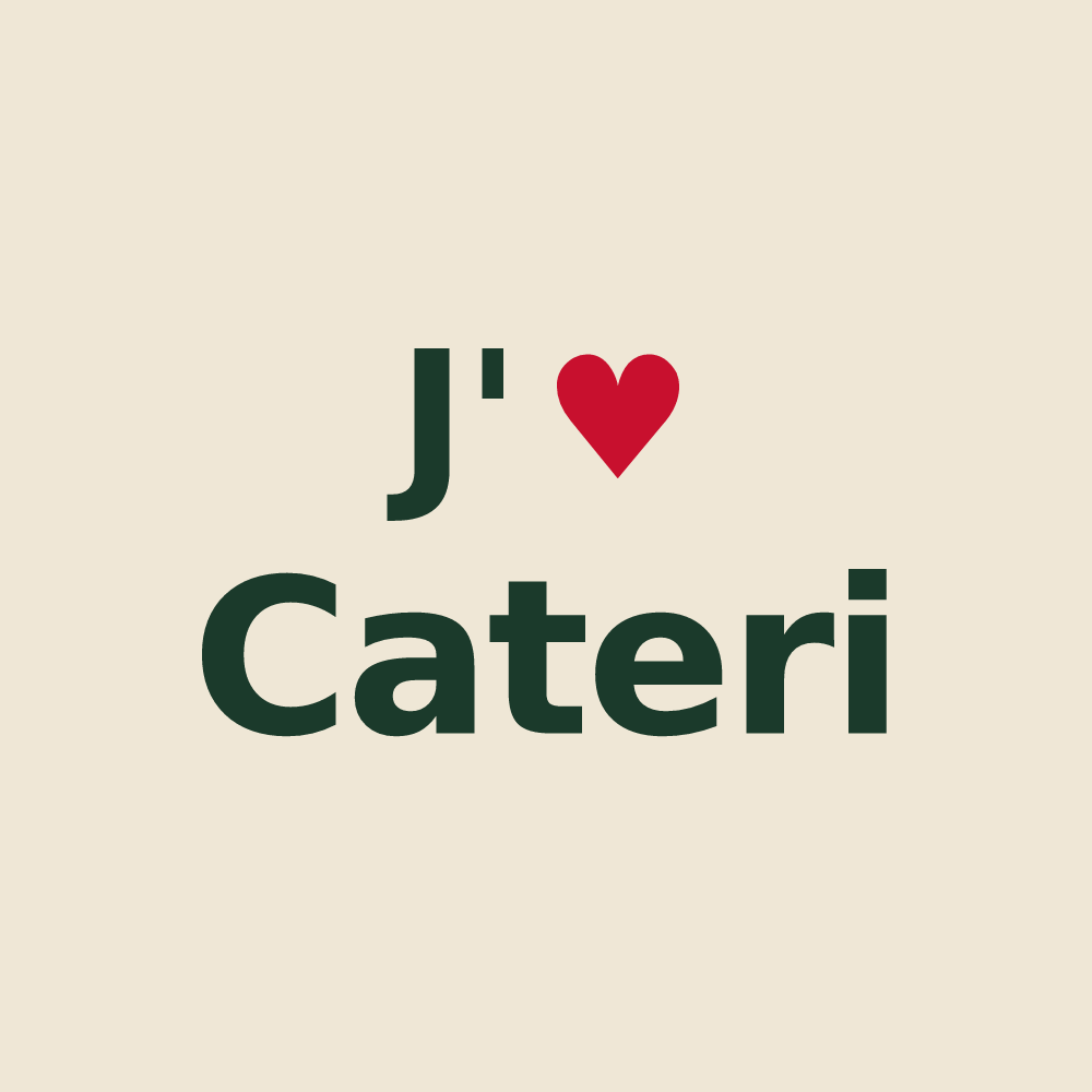 Tote bag personnalisé Cateri — design J'aime Cateri