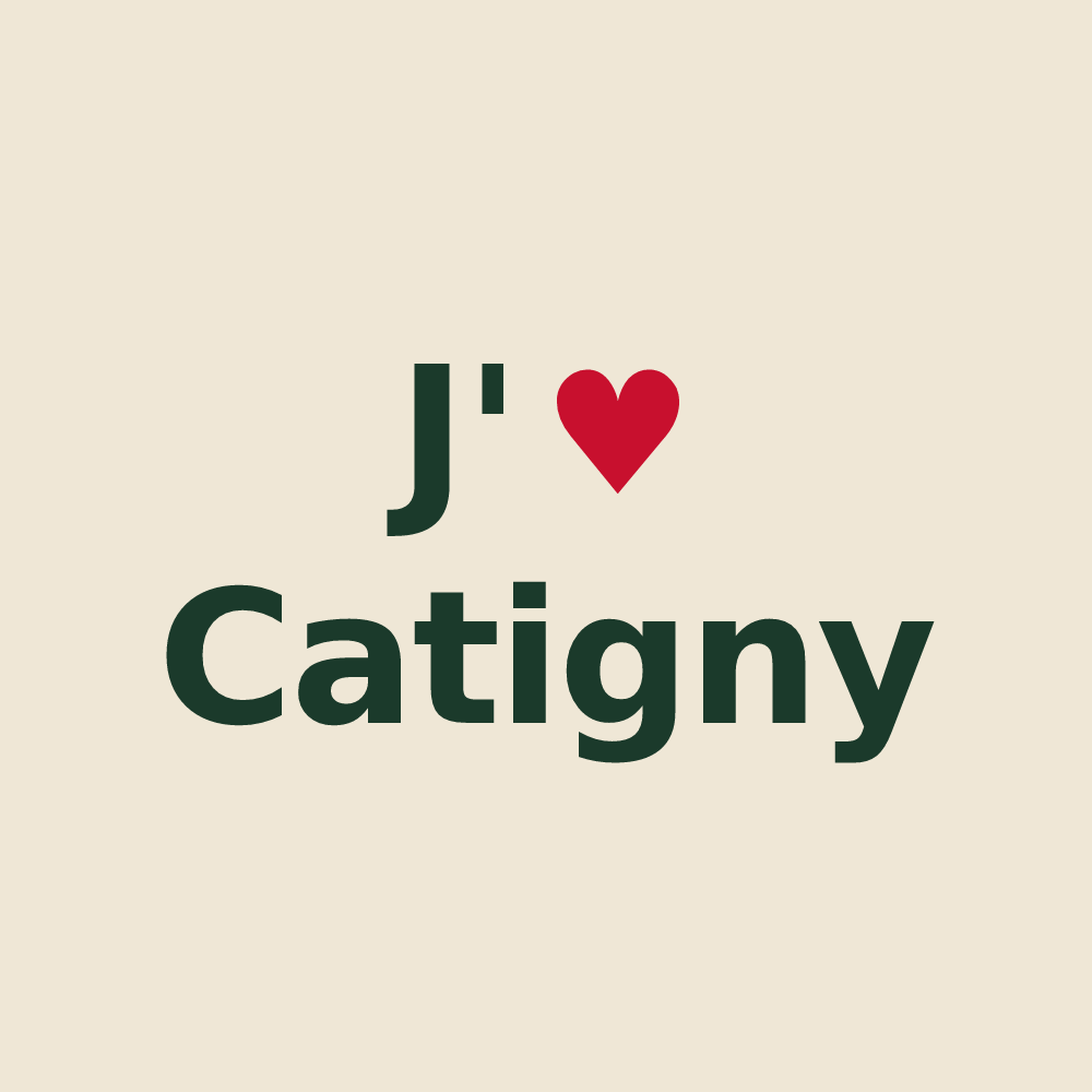 Tote bag personnalisé Catigny — design J'aime Catigny
