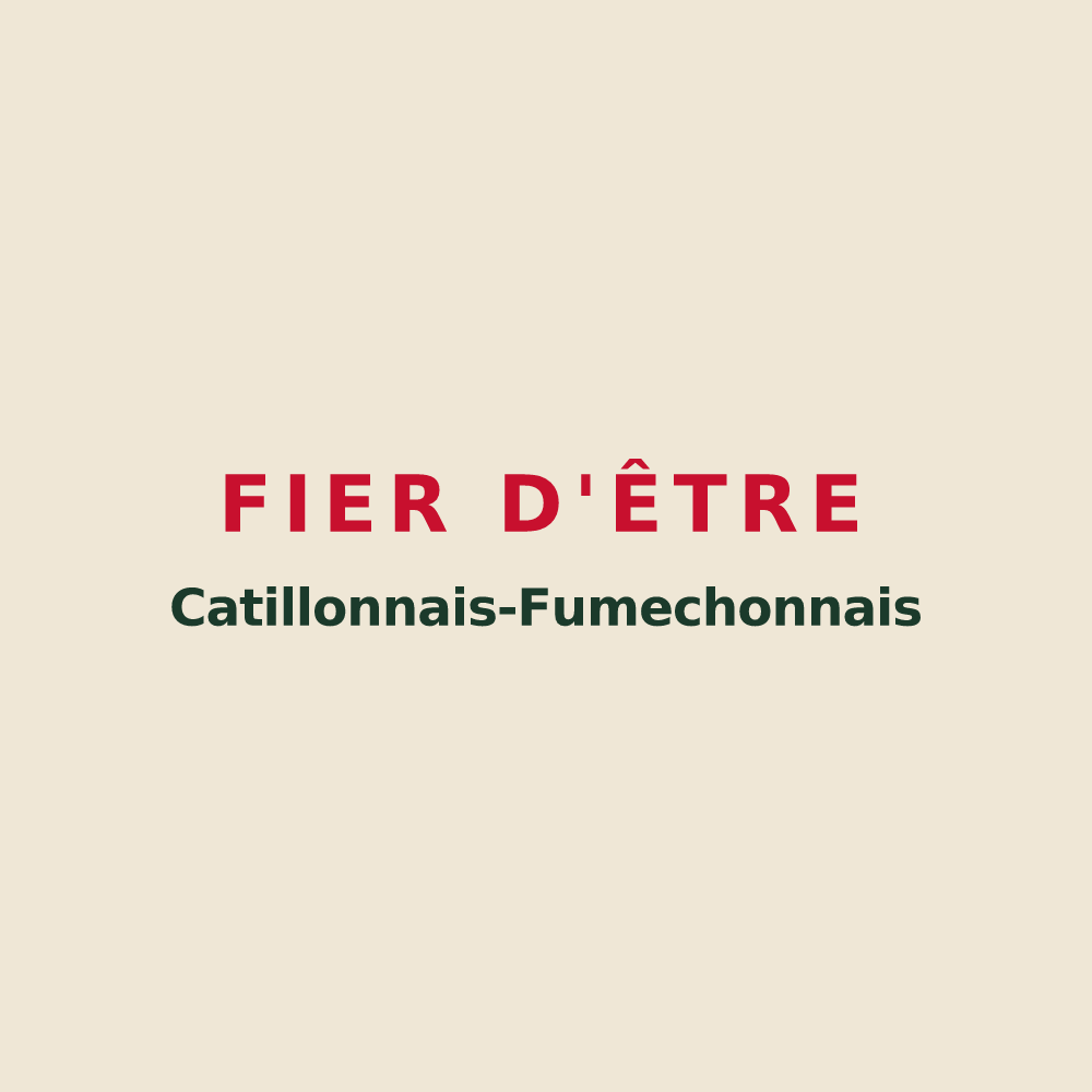Tote bag « Fier d'être Catillonnais-Fumechonnais » — design pour Catillon-Fumechon