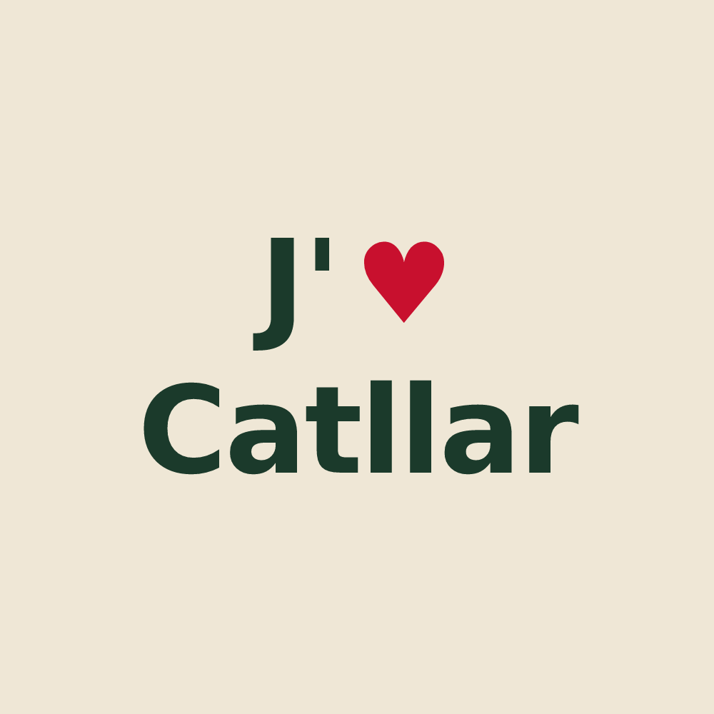 Tote bag personnalisé Catllar — design J'aime Catllar