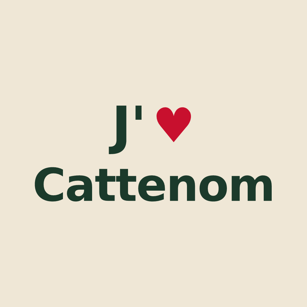 Tote bag personnalisé Cattenom — design J'aime Cattenom