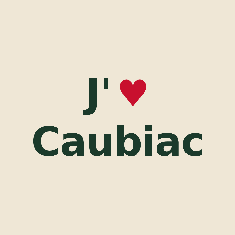 Tote bag personnalisé Caubiac — design J'aime Caubiac