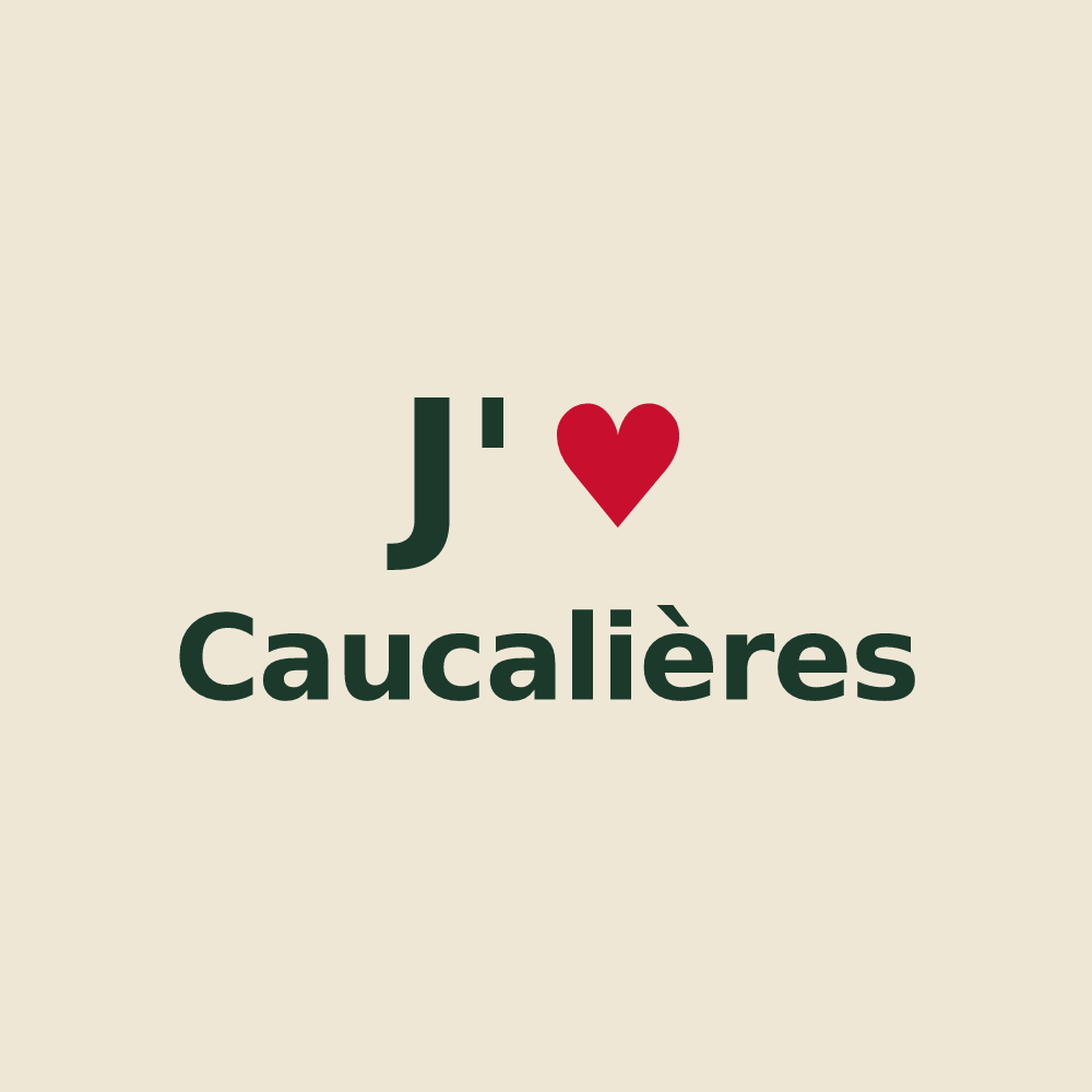 Tote bag personnalisé Caucalières — design J'aime Caucalières