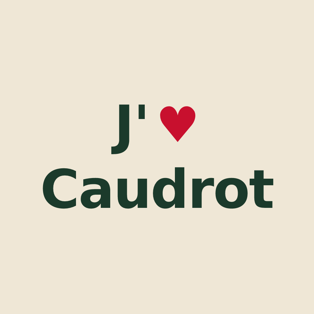 Tote bag personnalisé Caudrot — design J'aime Caudrot