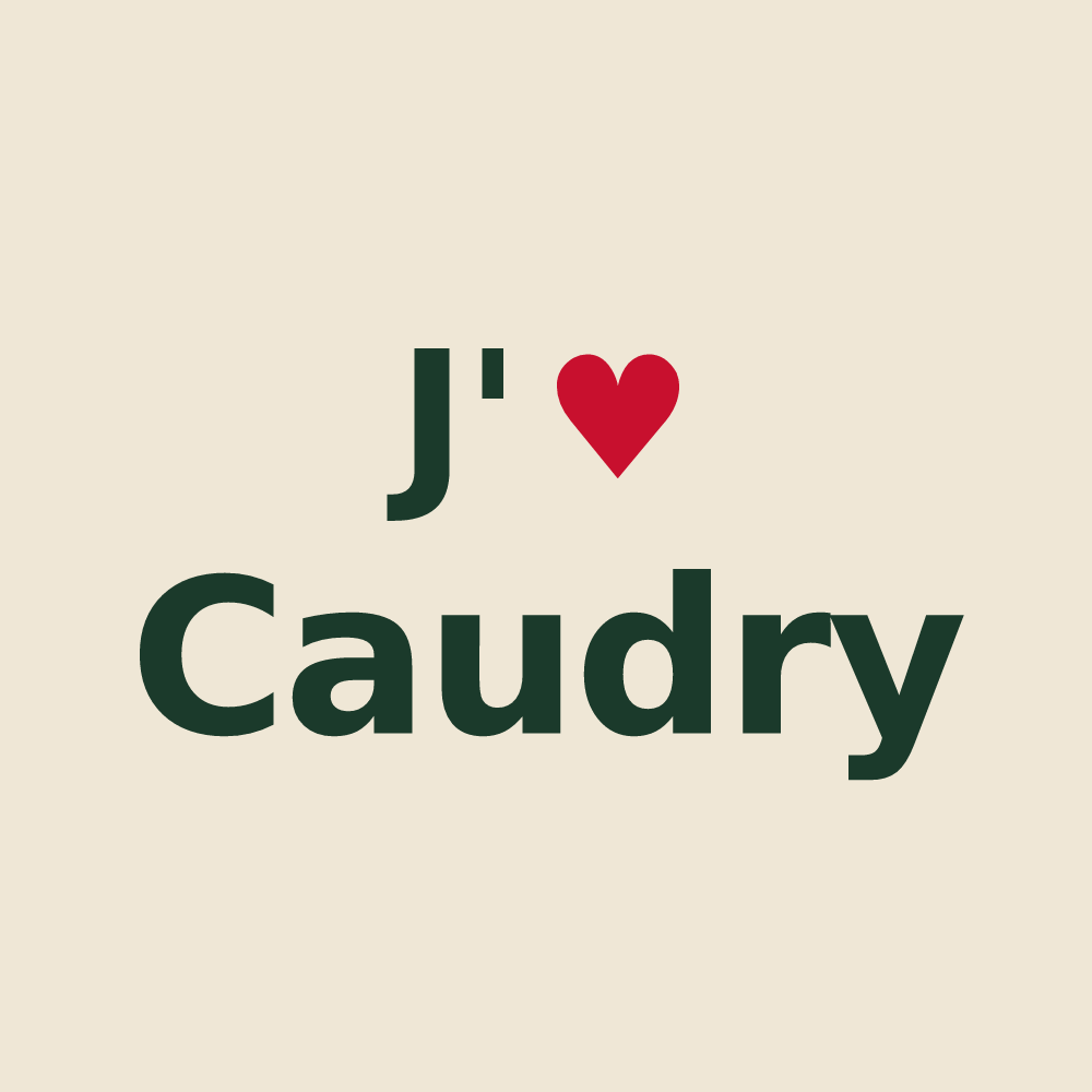 Tote bag personnalisé Caudry — design J'aime Caudry