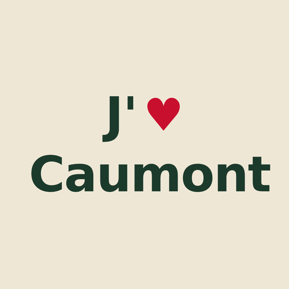 Tote bag personnalisé Caumont — design J'aime Caumont