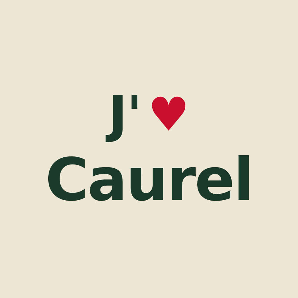 Tote bag personnalisé Caurel — design J'aime Caurel