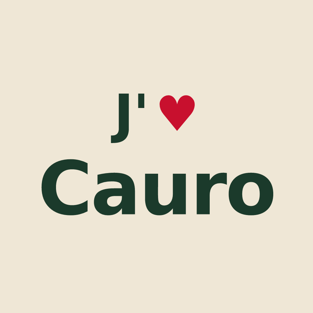 Tote bag personnalisé Cauro — design J'aime Cauro