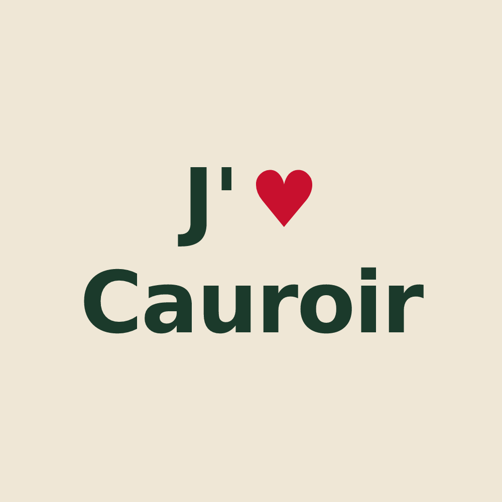 Tote bag personnalisé Cauroir — design J'aime Cauroir