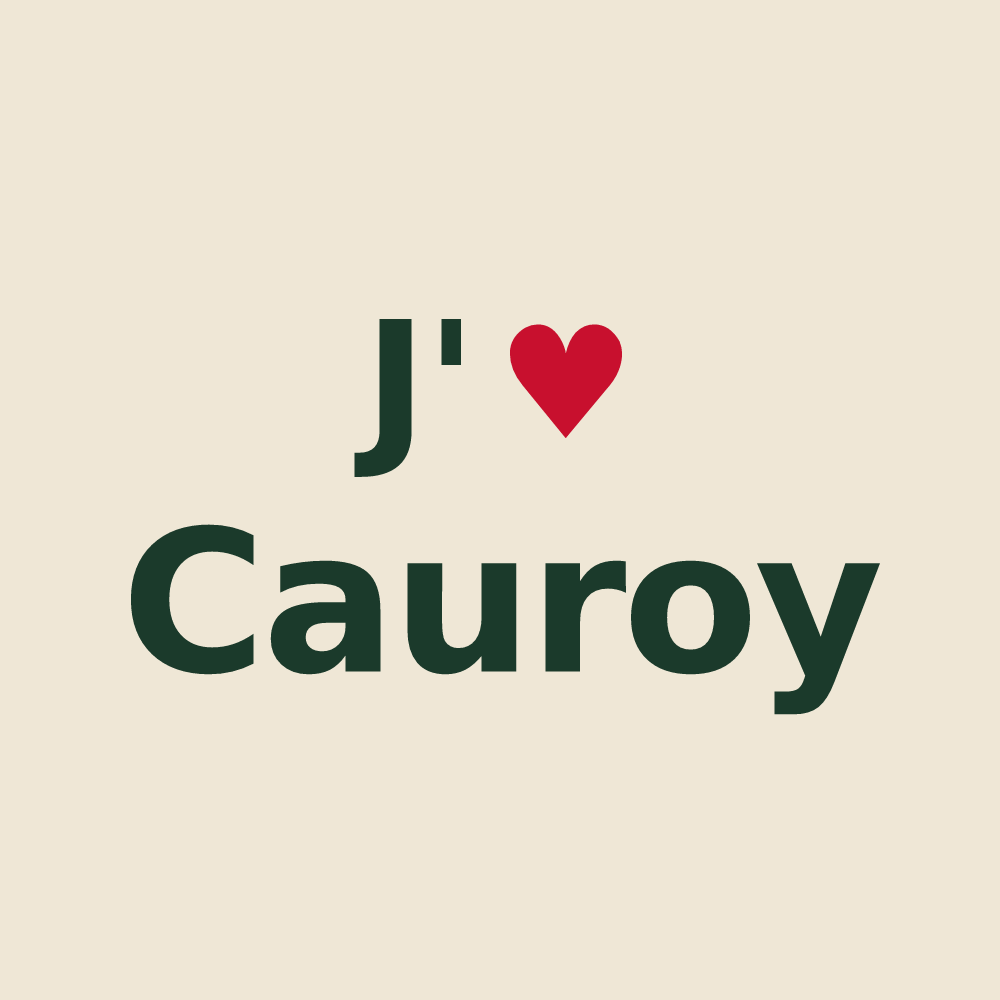 Tote bag personnalisé Cauroy — design J'aime Cauroy