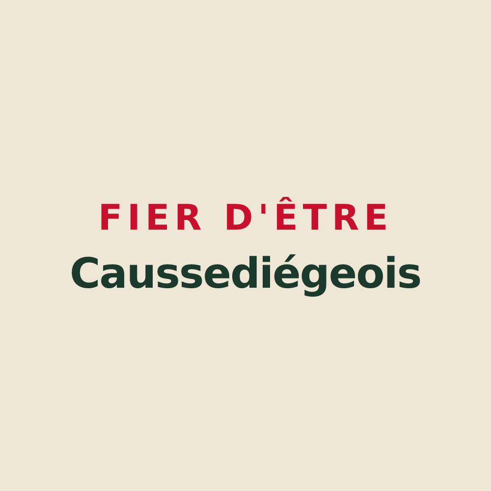 Tote bag « Fier d'être Caussediégeois » — design pour Causse-et-Diège