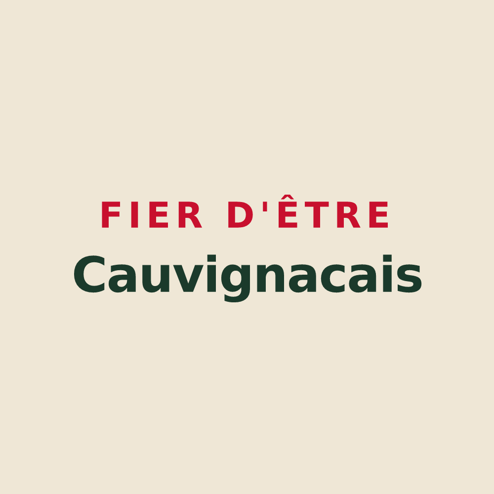 Tote bag « Fier d'être Cauvignacais » — design pour Cauvignac