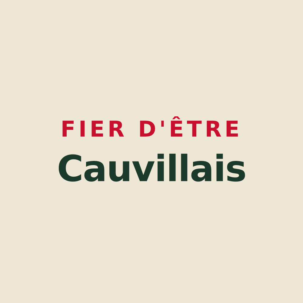 Tote bag « Fier d'être Cauvillais » — design pour Cauville-sur-Mer