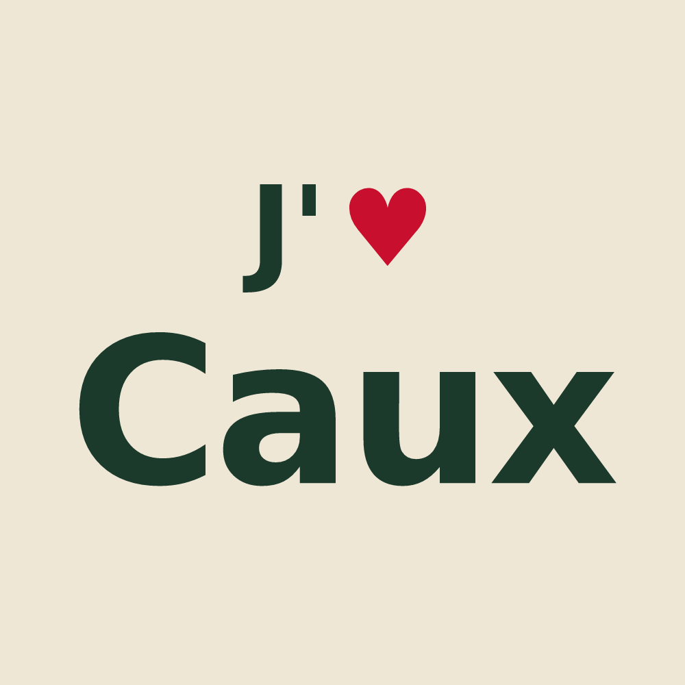 Tote bag personnalisé Caux — design J'aime Caux