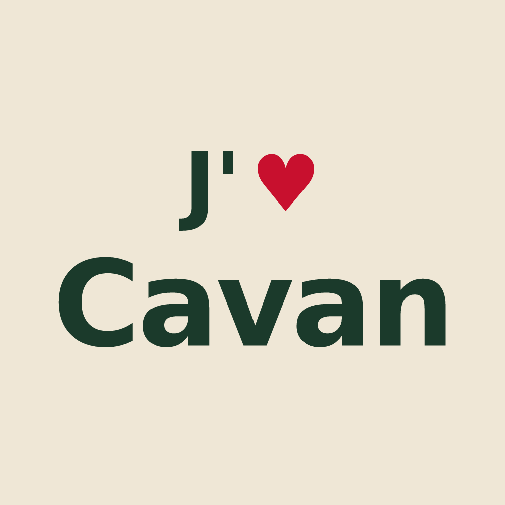 Tote bag personnalisé Cavan — design J'aime Cavan