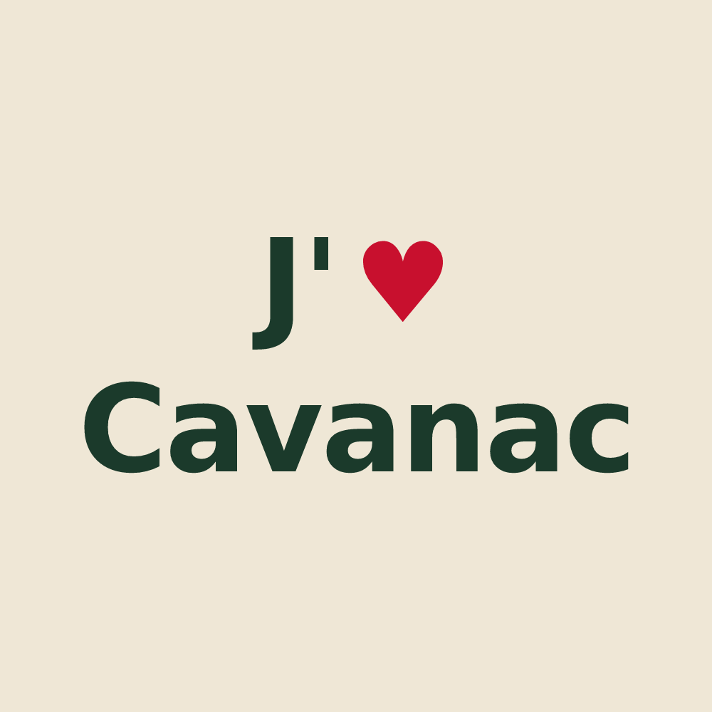 Tote bag personnalisé Cavanac — design J'aime Cavanac