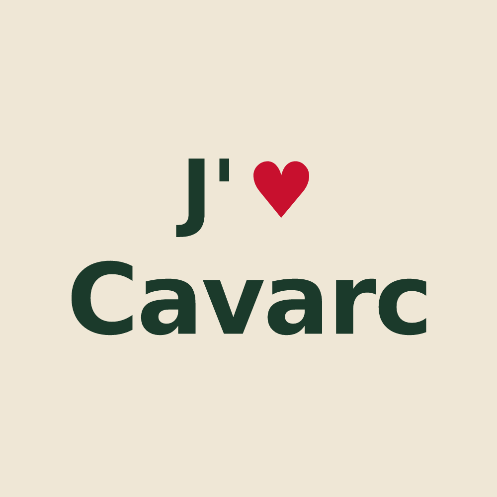 Tote bag personnalisé Cavarc — design J'aime Cavarc