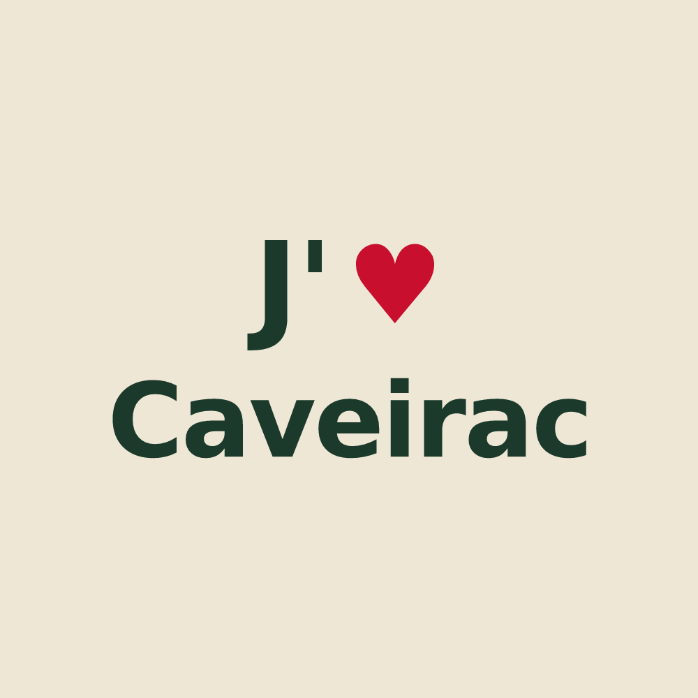 Tote bag personnalisé Caveirac — design J'aime Caveirac