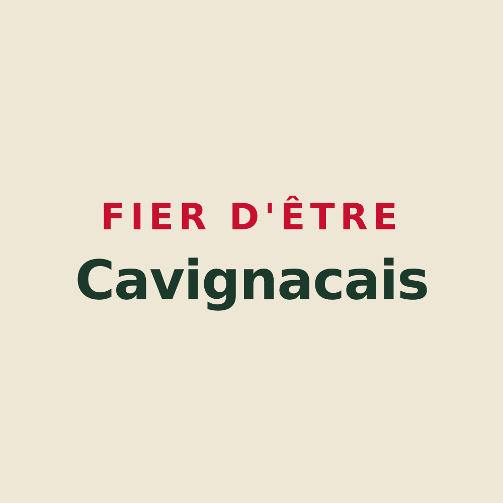 Tote bag « Fier d'être Cavignacais » — design pour Cavignac