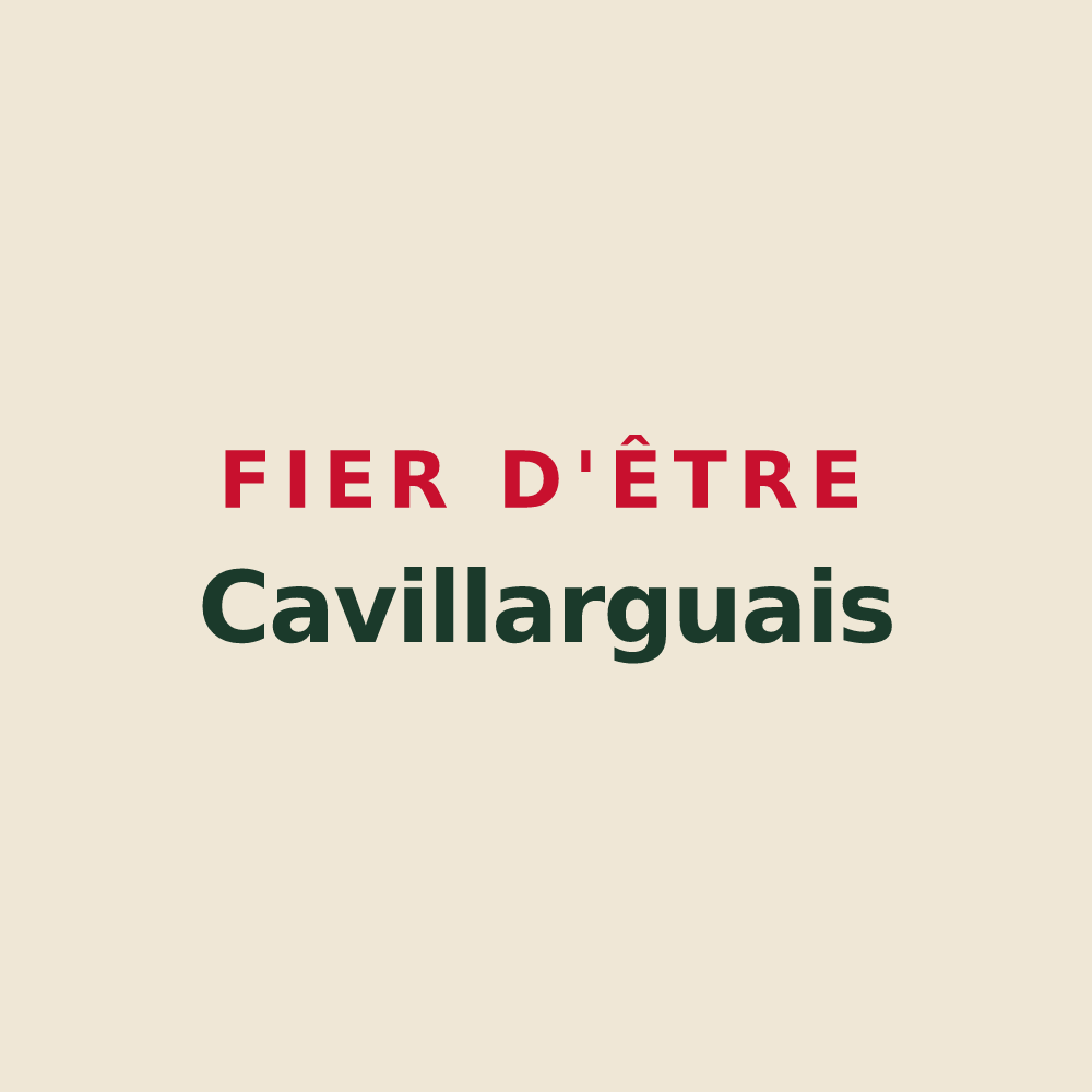 Tote bag « Fier d'être Cavillarguais » — design pour Cavillargues