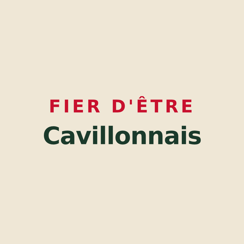 Tote bag « Fier d'être Cavillonnais » — design pour Cavillon