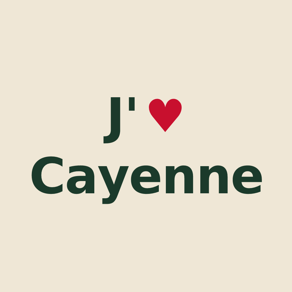 Tote bag personnalisé Cayenne — design J'aime Cayenne