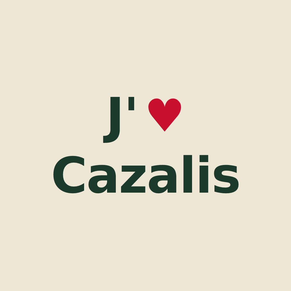Tote bag personnalisé Cazalis — design J'aime Cazalis
