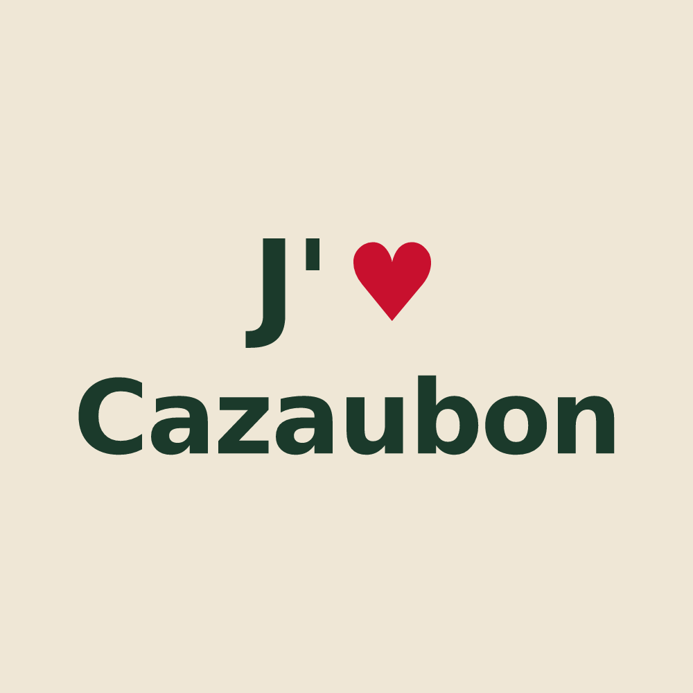 Tote bag personnalisé Cazaubon — design J'aime Cazaubon