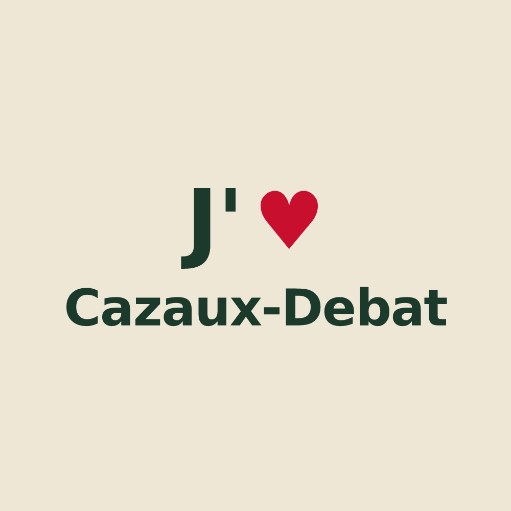 Tote bag personnalisé Cazaux-Debat — design J'aime Cazaux-Debat
