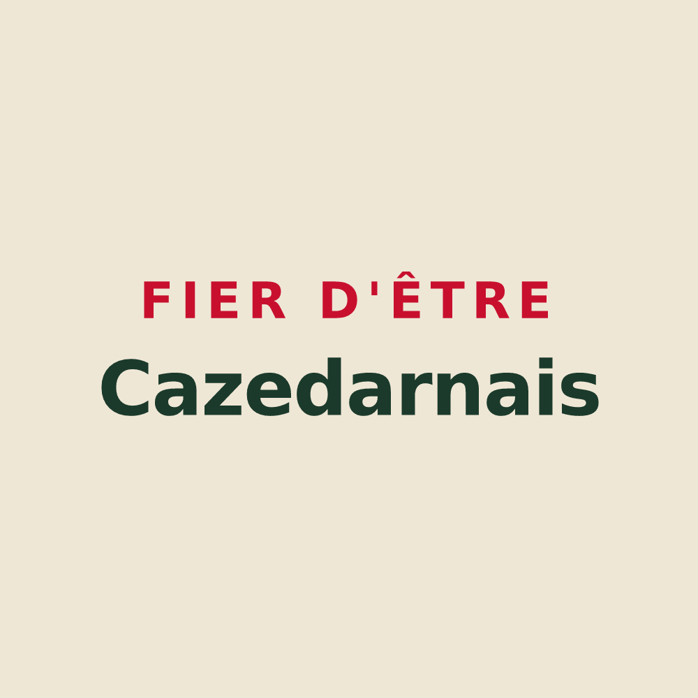 Tote bag « Fier d'être Cazedarnais » — design pour Cazedarnes
