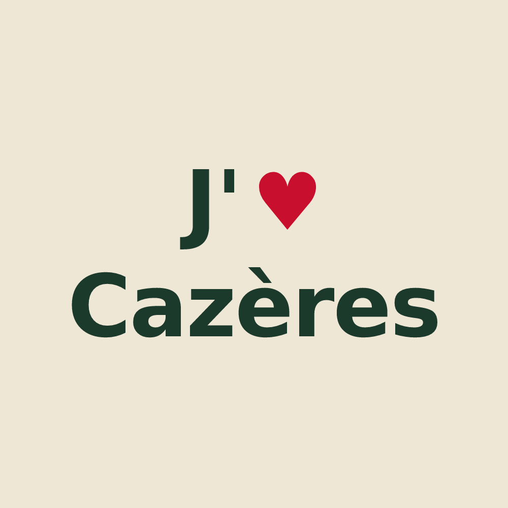 Tote bag personnalisé Cazères — design J'aime Cazères