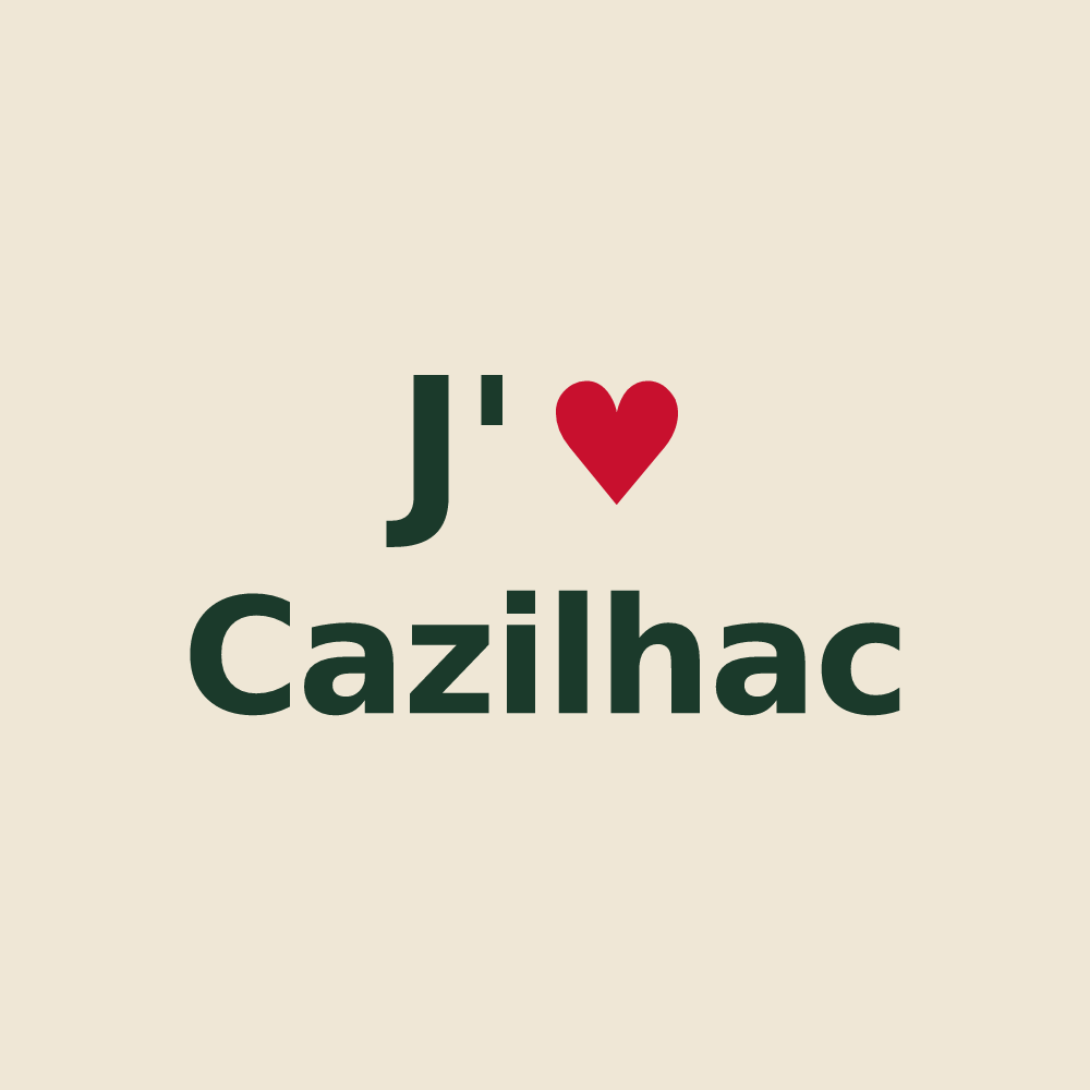Tote bag personnalisé Cazilhac — design J'aime Cazilhac