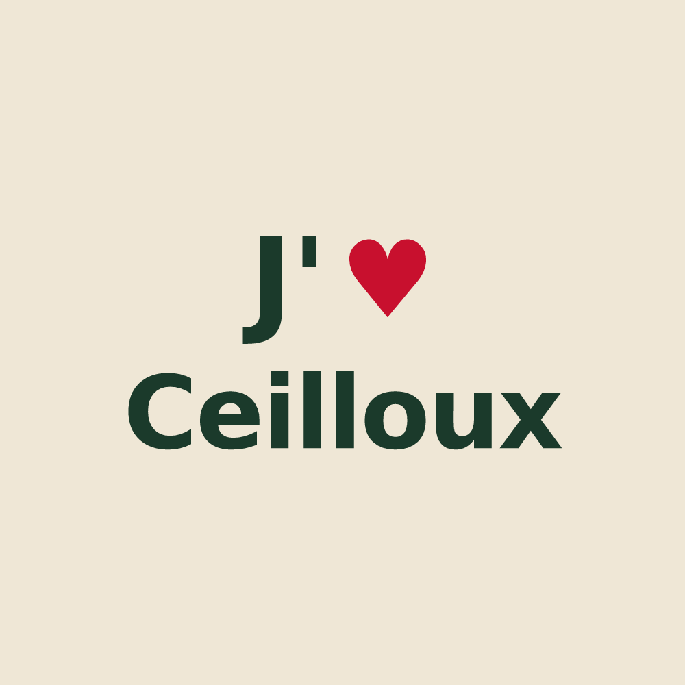 Tote bag personnalisé Ceilloux — design J'aime Ceilloux