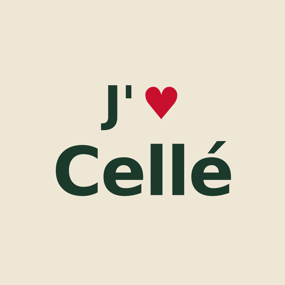 Tote bag personnalisé Cellé — design J'aime Cellé