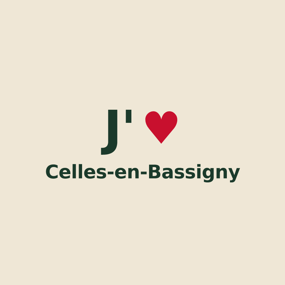 Tote bag personnalisé Celles-en-Bassigny — design J'aime Celles-en-Bassigny