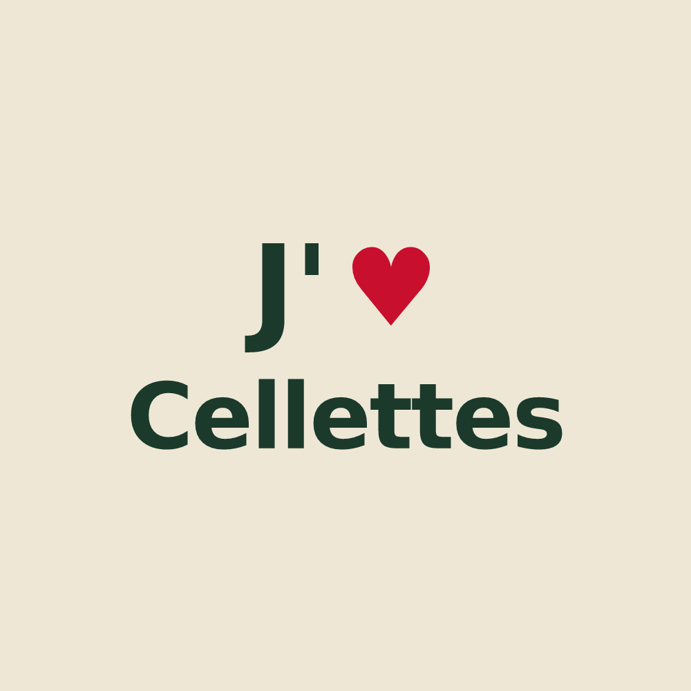 Tote bag personnalisé Cellettes — design J'aime Cellettes