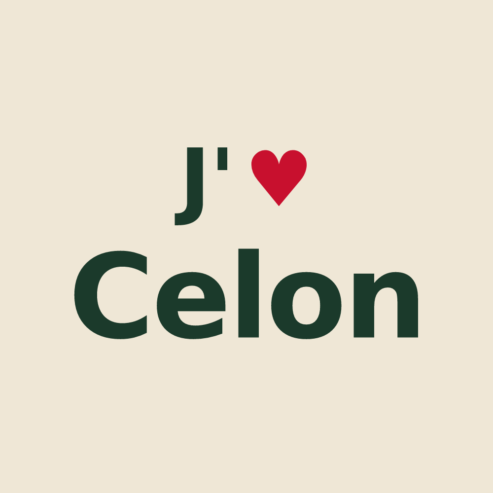 Tote bag personnalisé Celon — design J'aime Celon