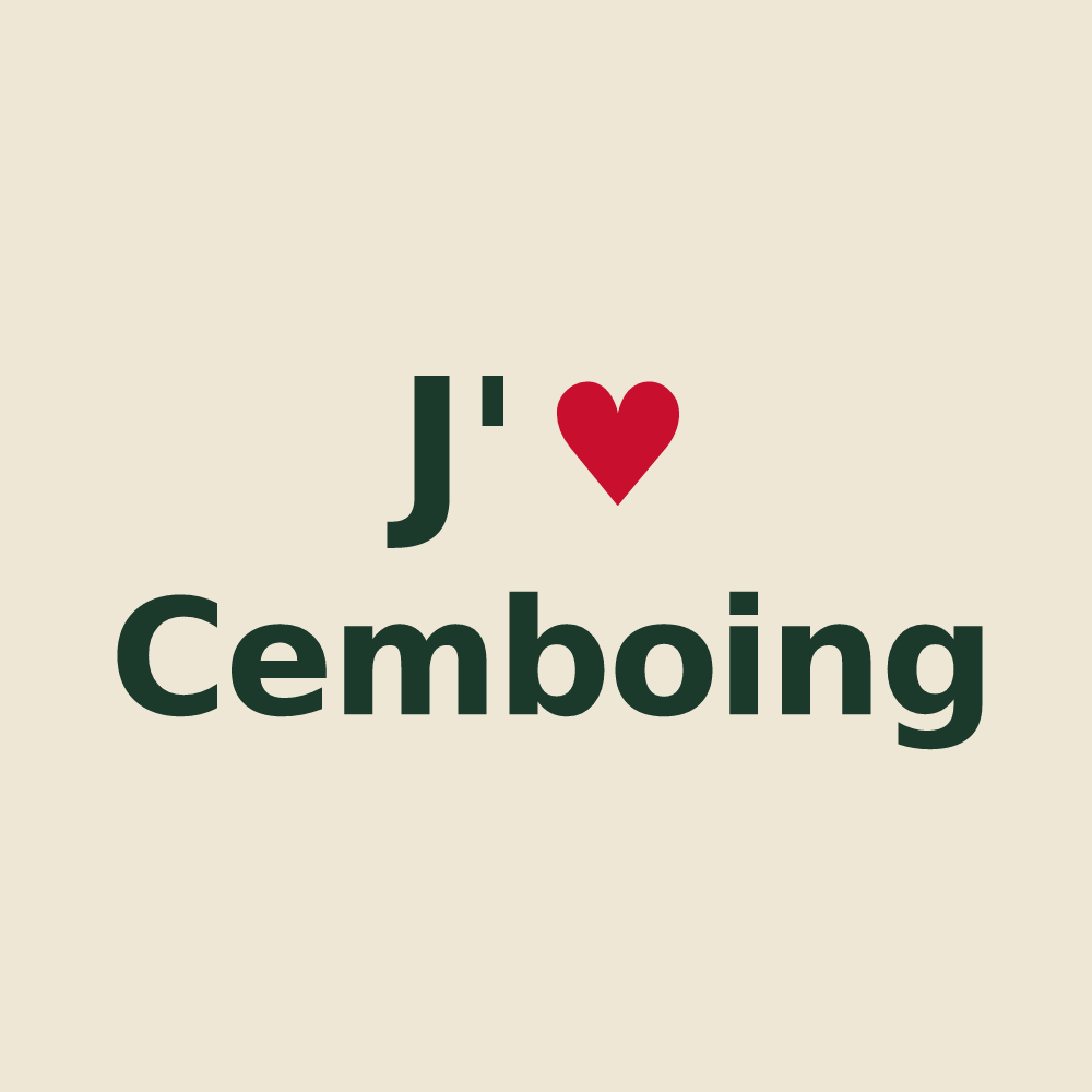 Tote bag personnalisé Cemboing — design J'aime Cemboing