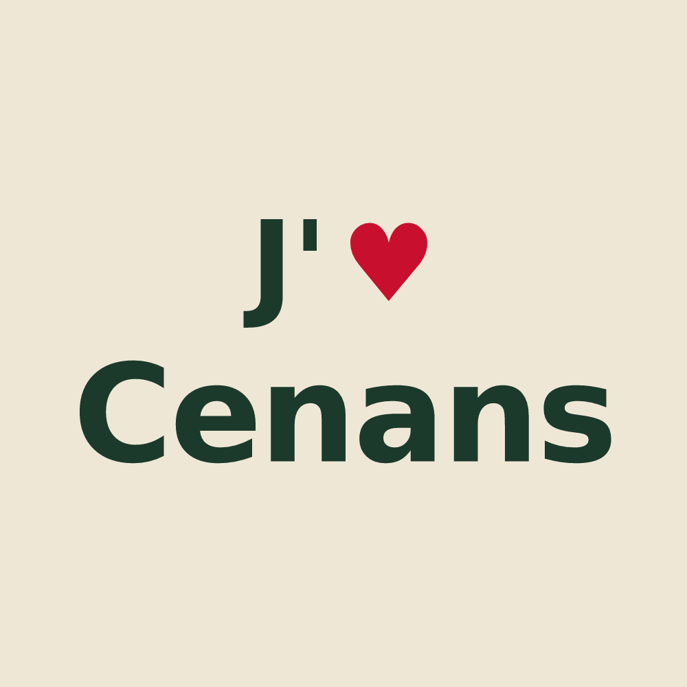 Tote bag personnalisé Cenans — design J'aime Cenans