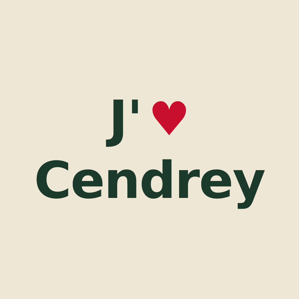 Tote bag personnalisé Cendrey — design J'aime Cendrey