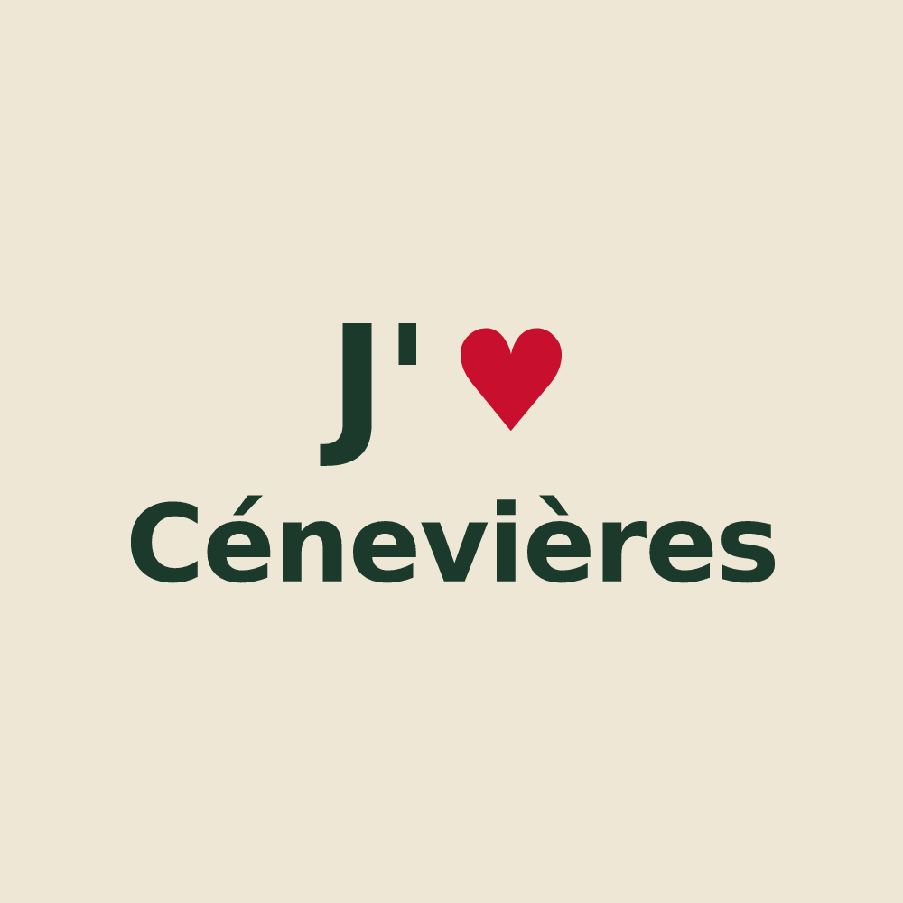 Tote bag personnalisé Cénevières — design J'aime Cénevières