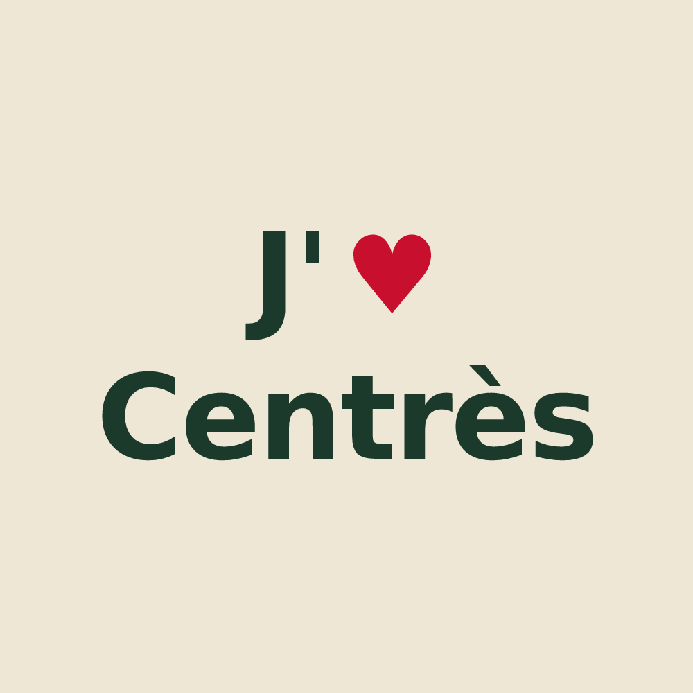 Tote bag personnalisé Centrès — design J'aime Centrès