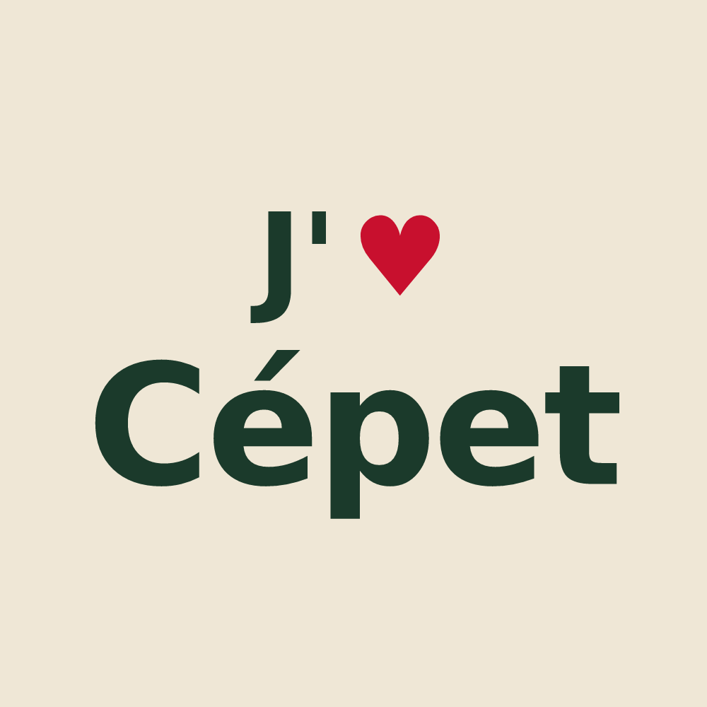Tote bag personnalisé Cépet — design J'aime Cépet