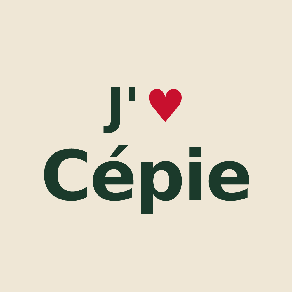 Tote bag personnalisé Cépie — design J'aime Cépie