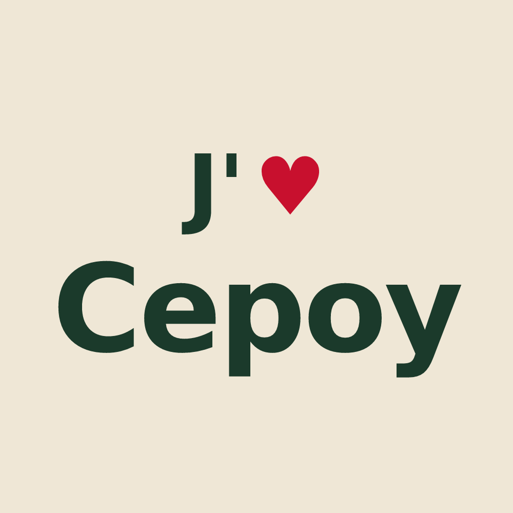 Tote bag personnalisé Cepoy — design J'aime Cepoy