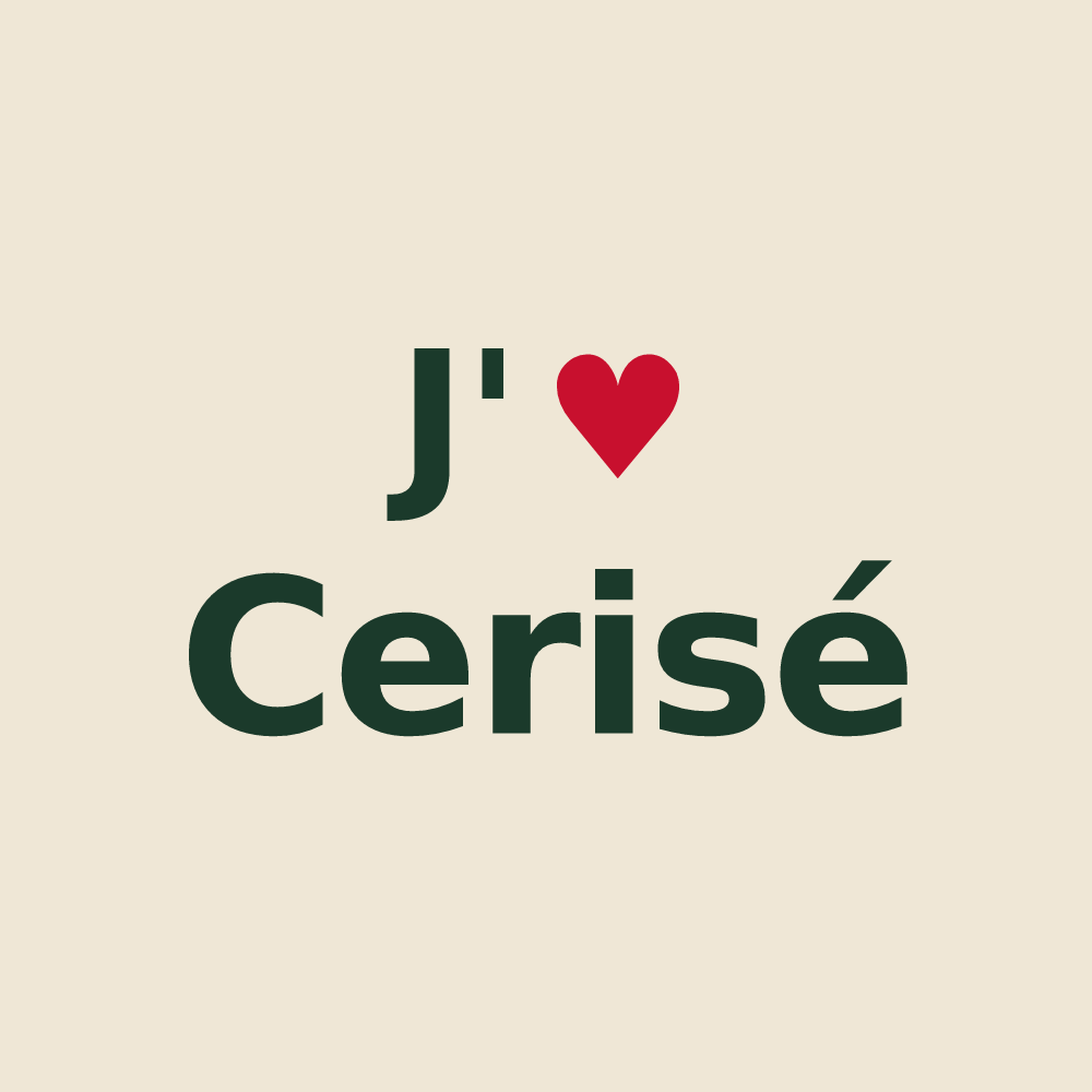 Tote bag personnalisé Cerisé — design J'aime Cerisé