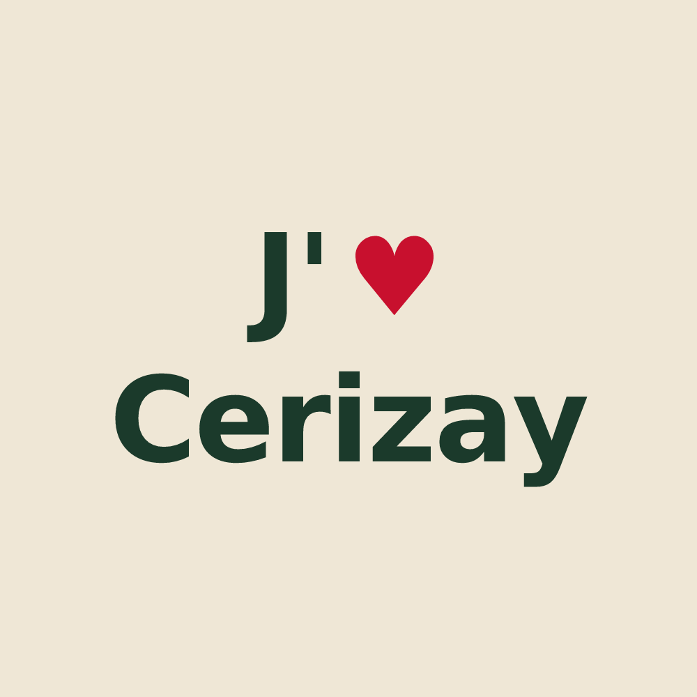 Tote bag personnalisé Cerizay — design J'aime Cerizay