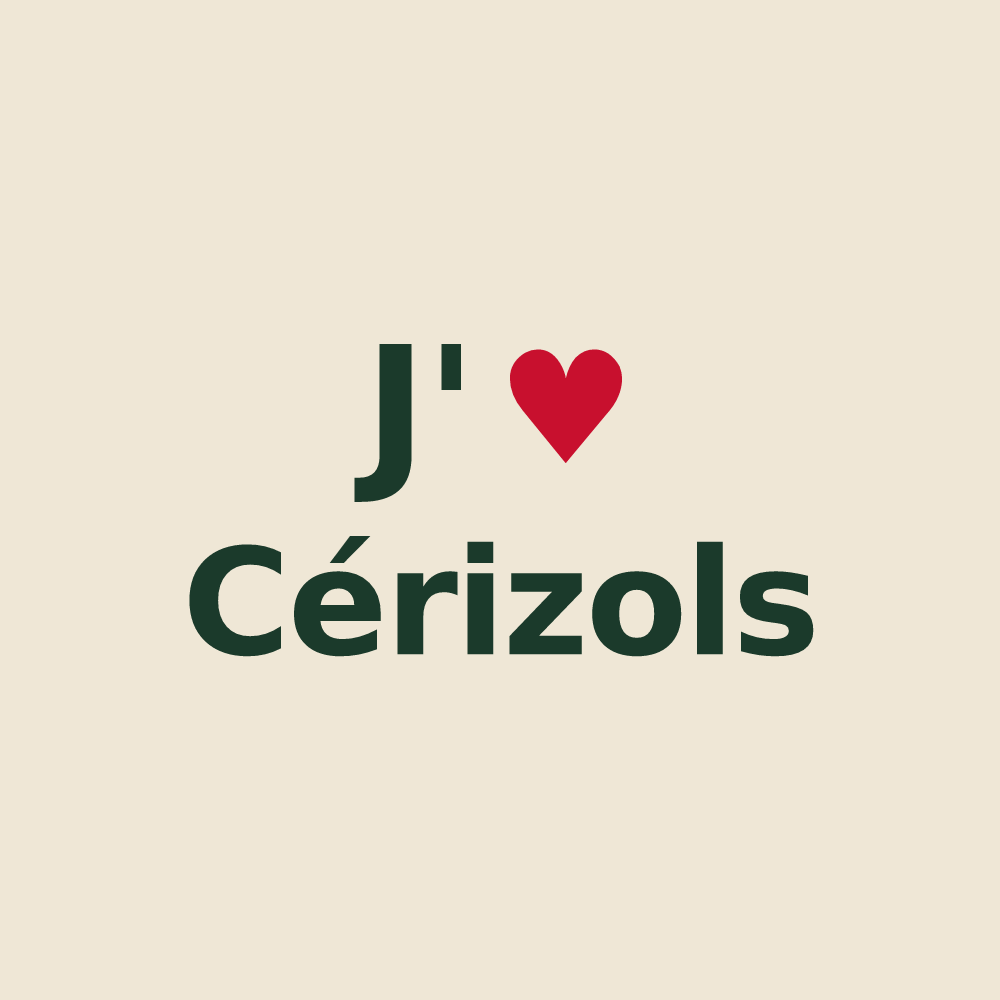 Tote bag personnalisé Cérizols — design J'aime Cérizols